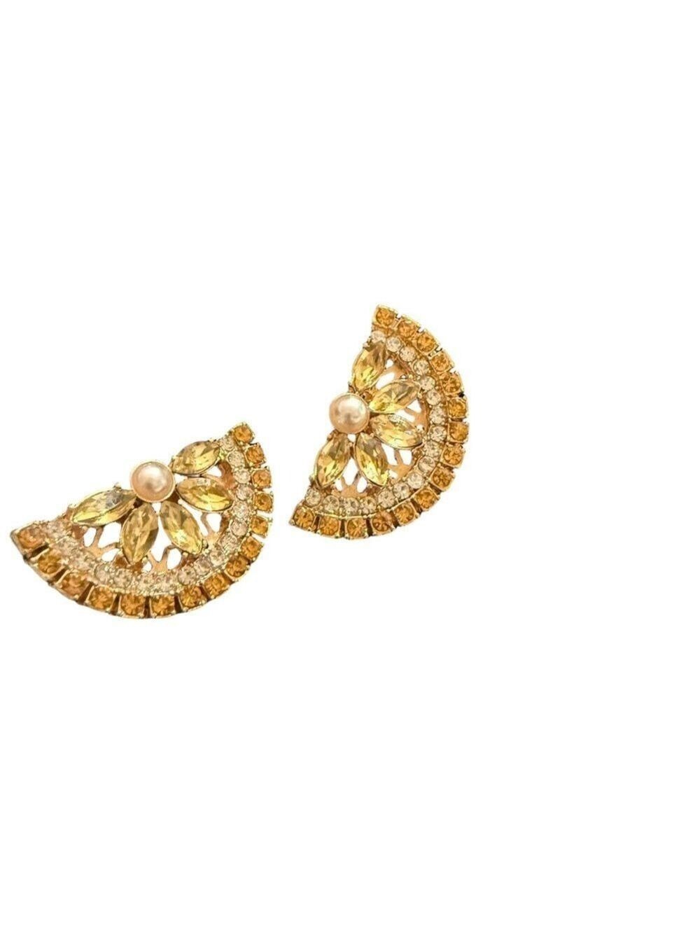 Gold and Silver Pearl Earrings